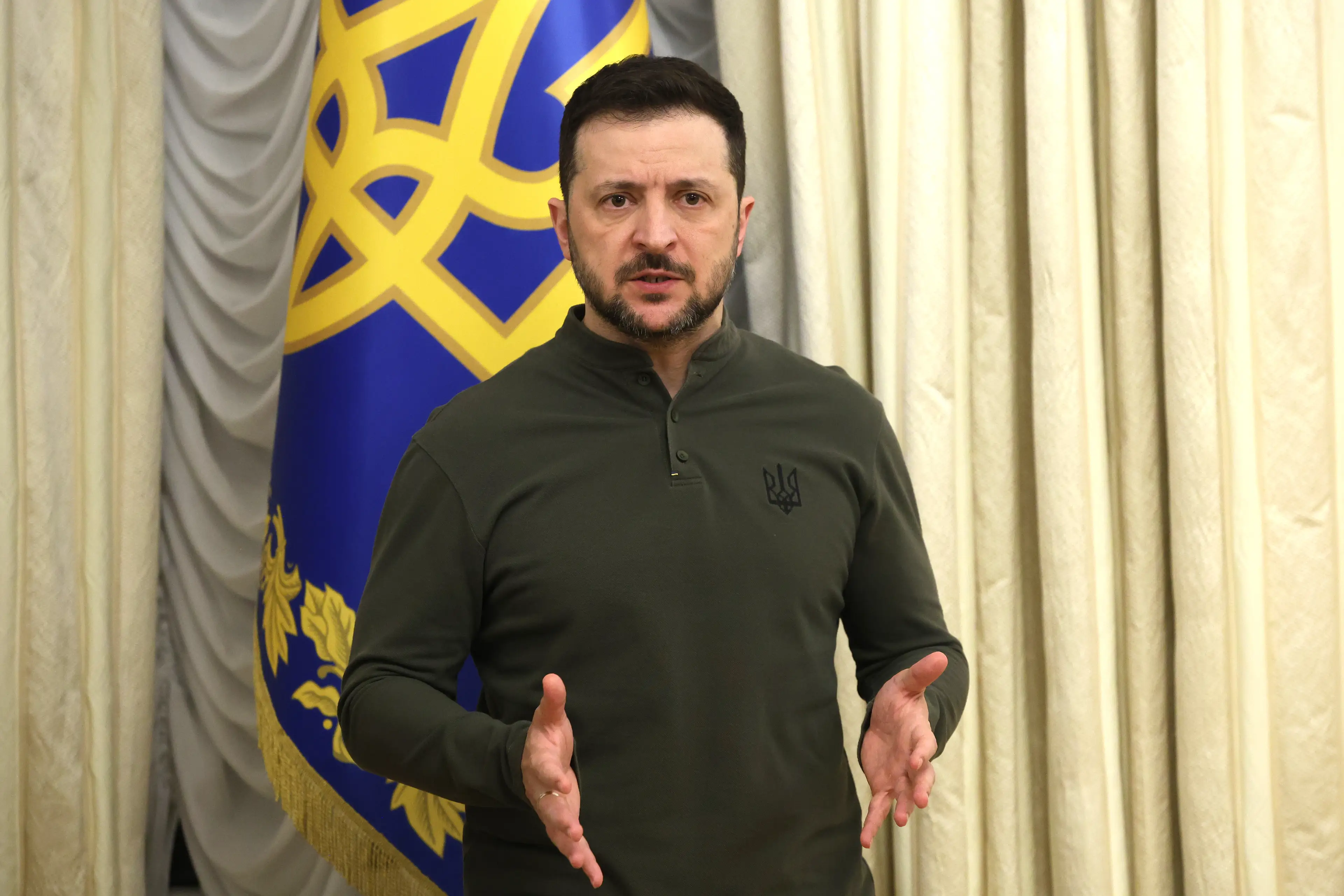 Zelensky has claimed Russia is not serious about peace negotiations (Viktor Kovalchuk/Global Images Ukraine via Getty Images)