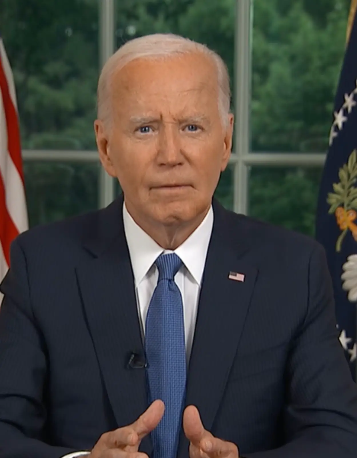 The president made an 11-minute speech addressing the entire nation. (White House)