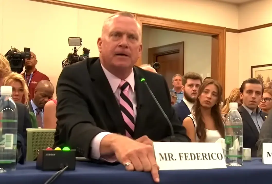 Stephen Federico delivered an emotional testimony to lawmakers (YouTube/The National Desk)