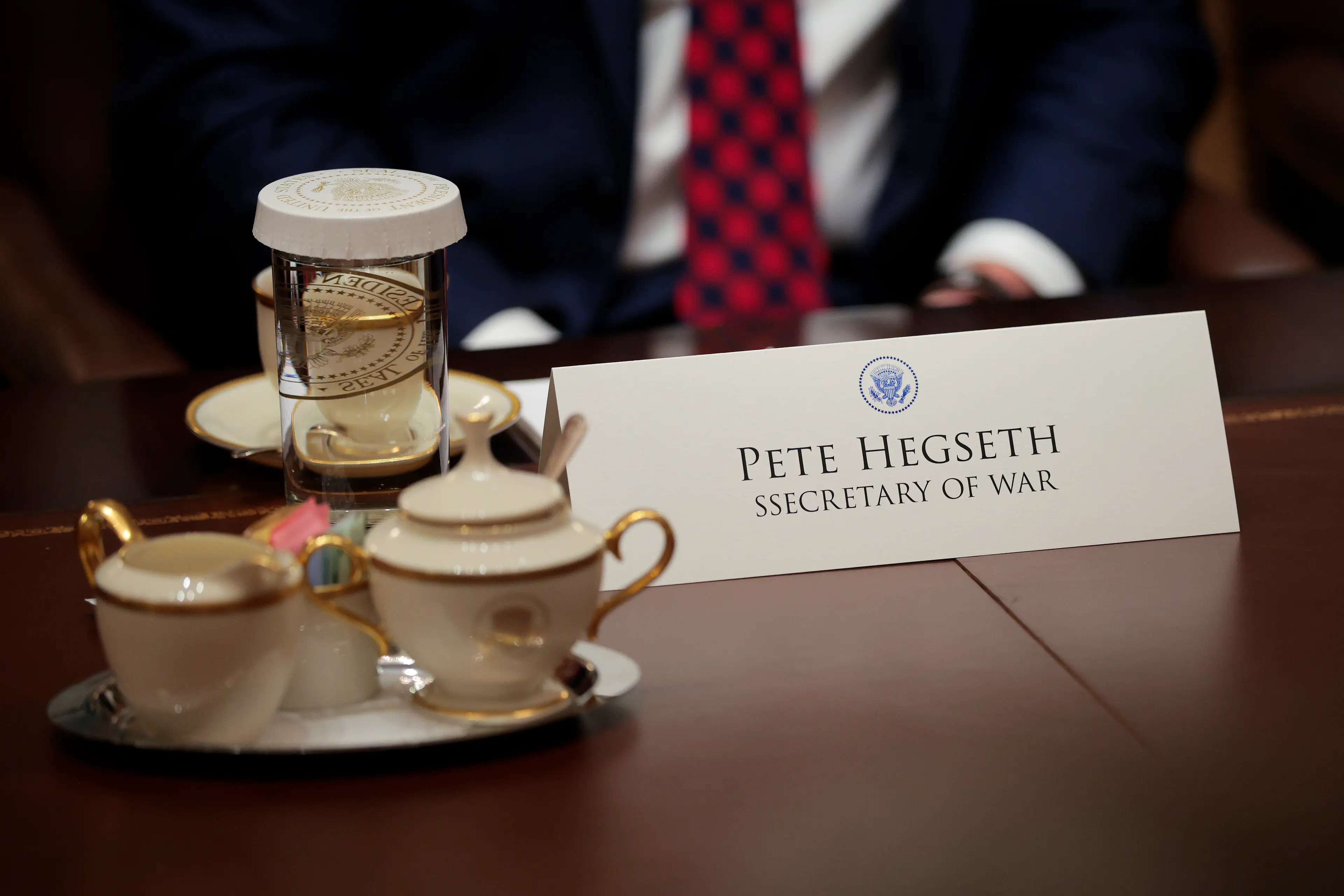 The nameplate has been discussed a lot online (Chip Somodevilla/Getty Images)