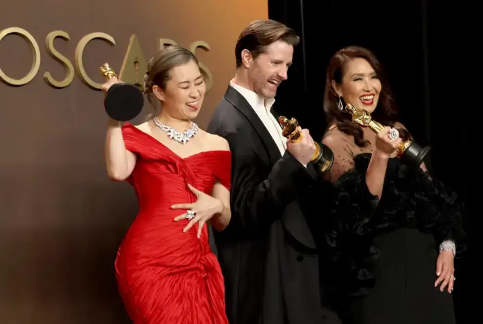 Maggie Kang spoke about the importance of the wins  (Frazer Harrison/Getty Images)