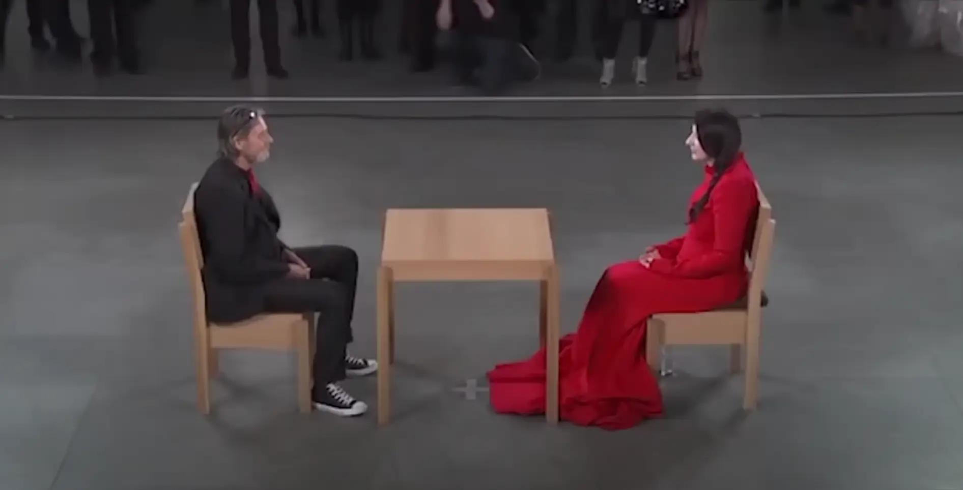 Abramović and Ulay had not seen each other for over 20 years. (YouTube)