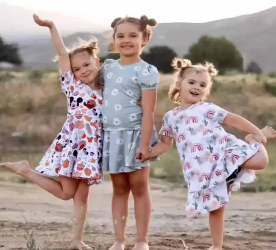 The bodies of sisters Olivia, five, Evelyn, eight, and Paityn, nine, were found earlier this month (GoFundMe)