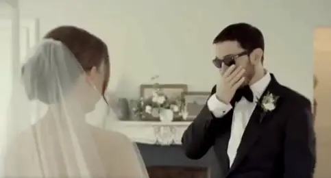 Eminem had an emotional moment at daughter Hailie Jade's wedding (Shady Records)