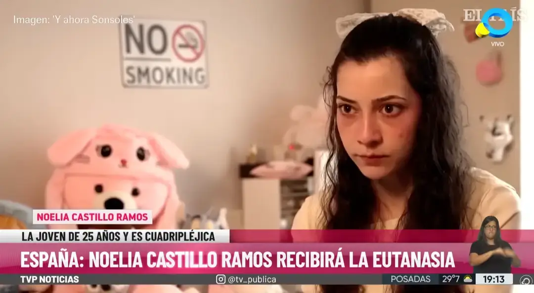 Her dad has tried to go to court to prevent her from being euthanized (Televisión Pública Noticias)