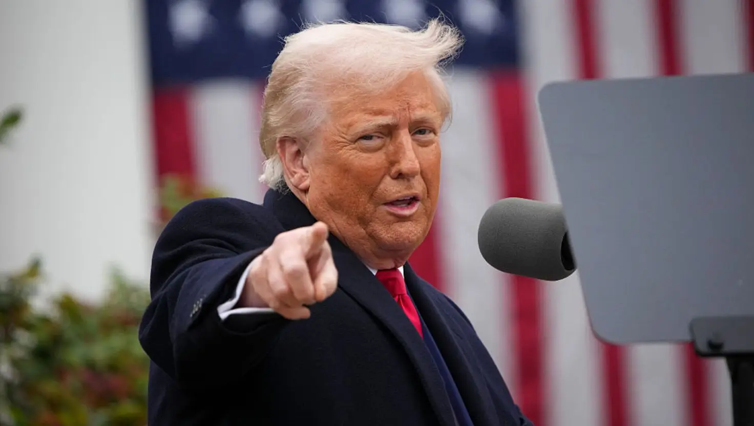 Many campaigners were protesting against Donald Trump's newly-introduced duties (Andrew Harnik/Getty Images)