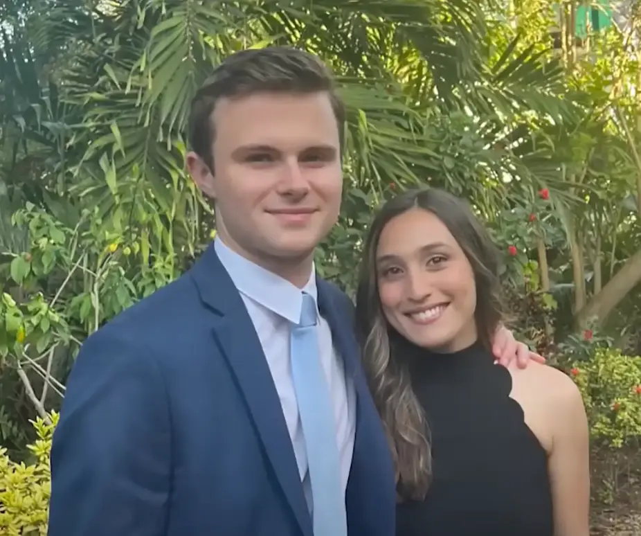 Karenna Goff and her boyfriend James Santoro were on board the plane (John Santoro/NBC Boston)