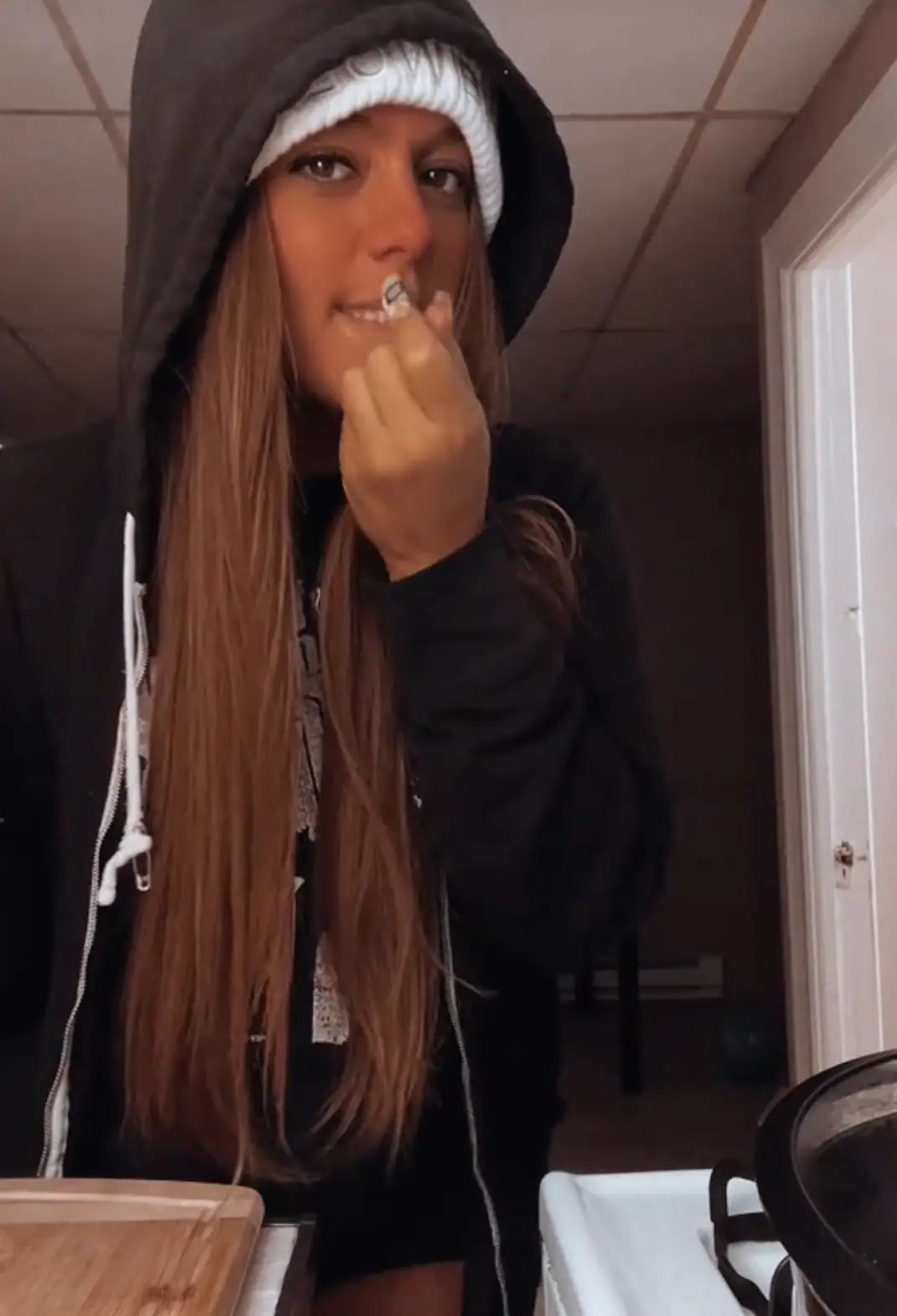 The single mom of three is a full time content creator on TikTok. (TikTok/Adrielle Sigler)