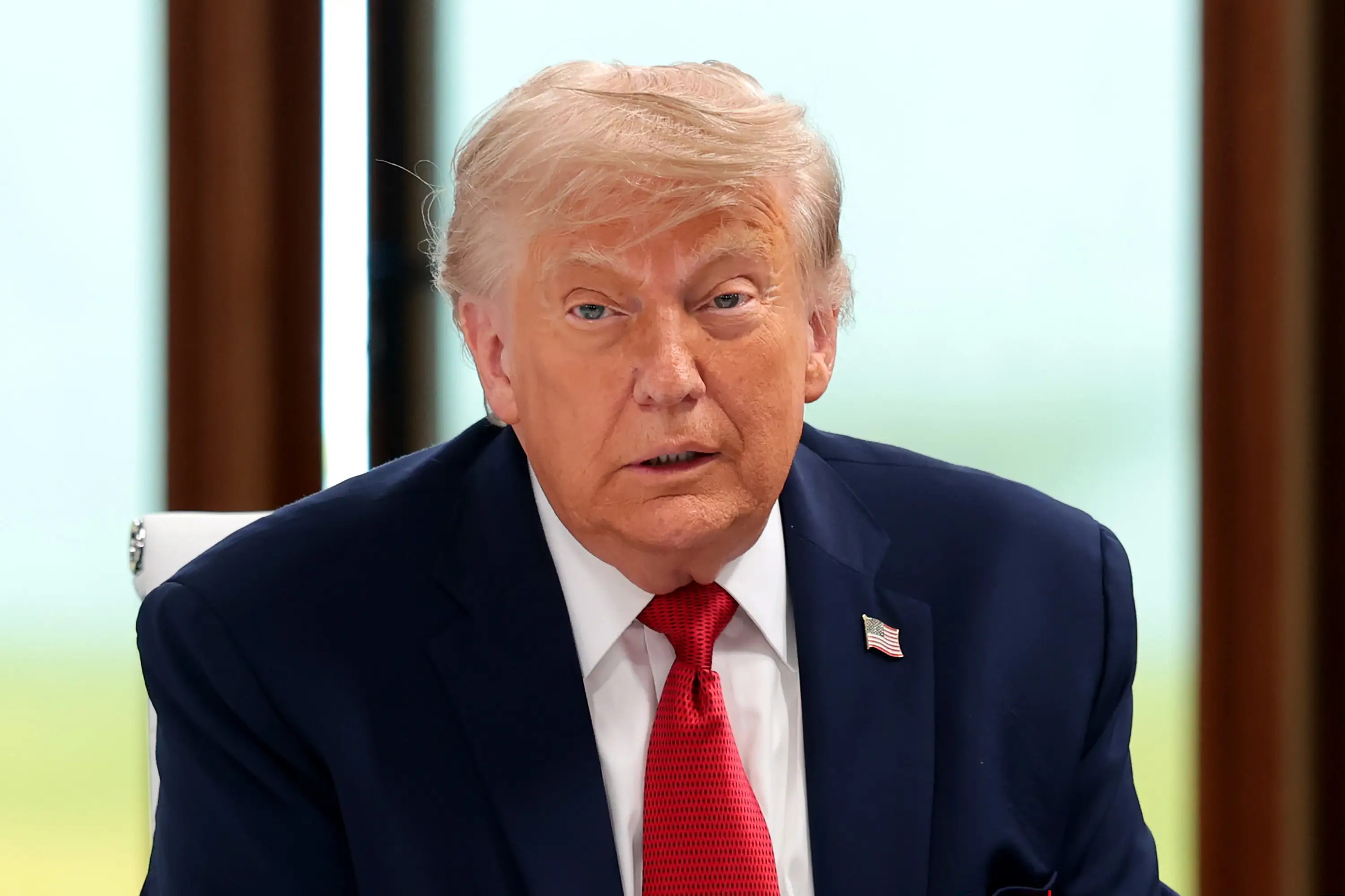 The president has blamed 'vandalism' (Anna Moneymaker/Getty Images)