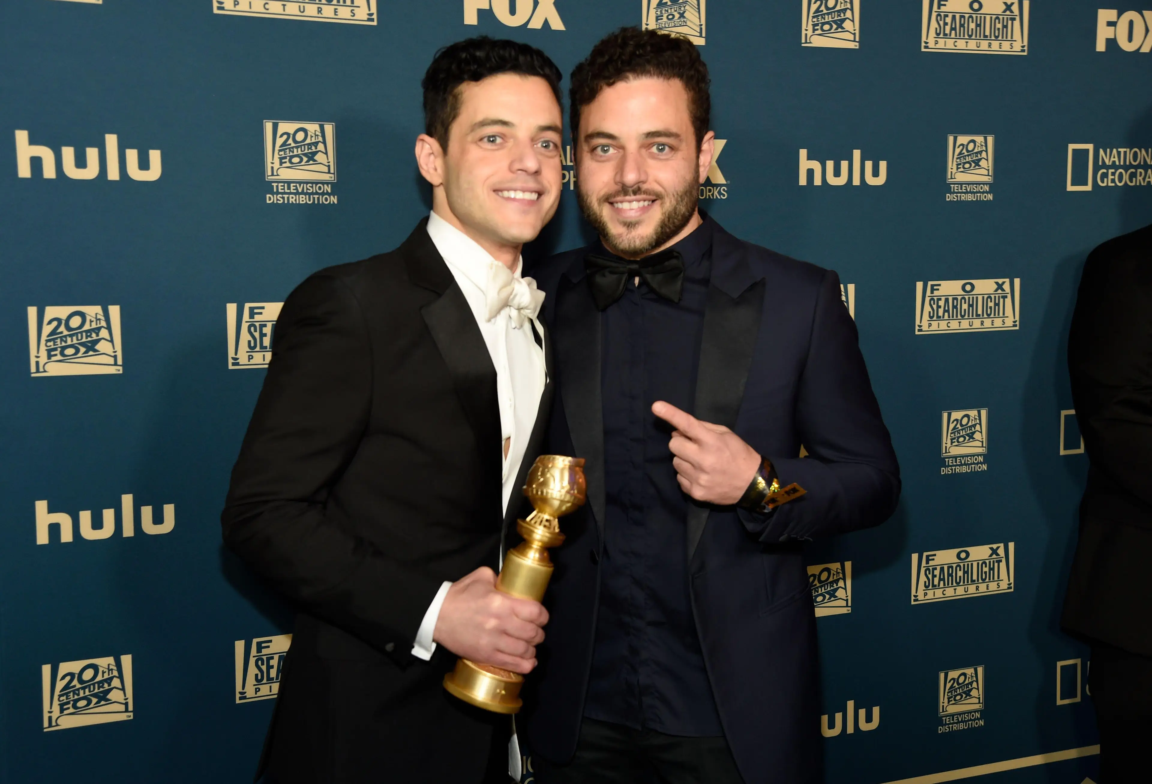 Rami Malek with twin brother Sami.