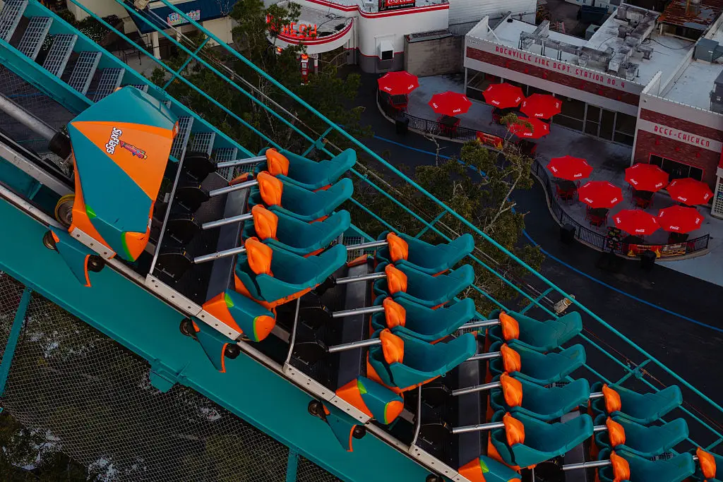 The rollercoaster remains closed. (Elijah Nouvelage/Getty Images)
