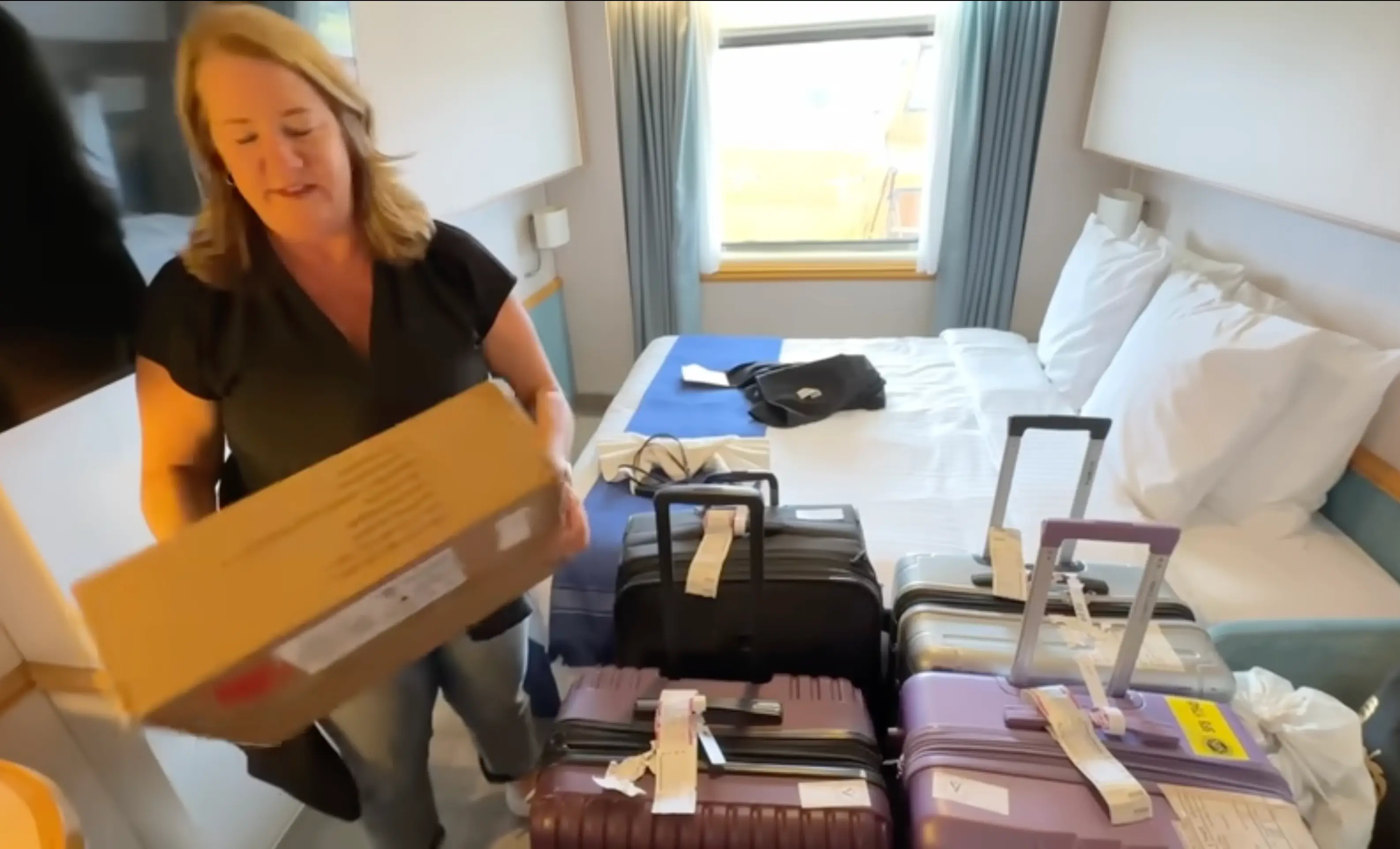 The couple said the small room is not an issue, as they spend the vast majority of their time exploring the huge ship (Living life on a cruise)