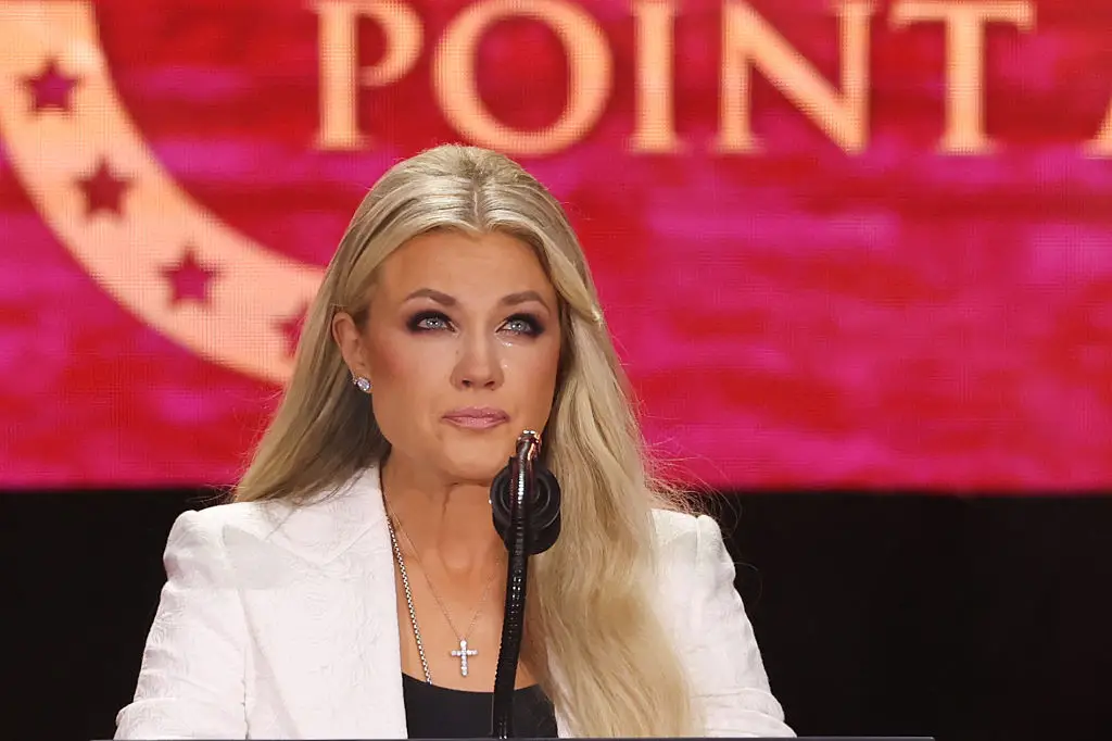 Erika Kirk fiercely denied claims that she has moved on from Charlie (PATRICK T. FALLON/AFP via Getty Images)