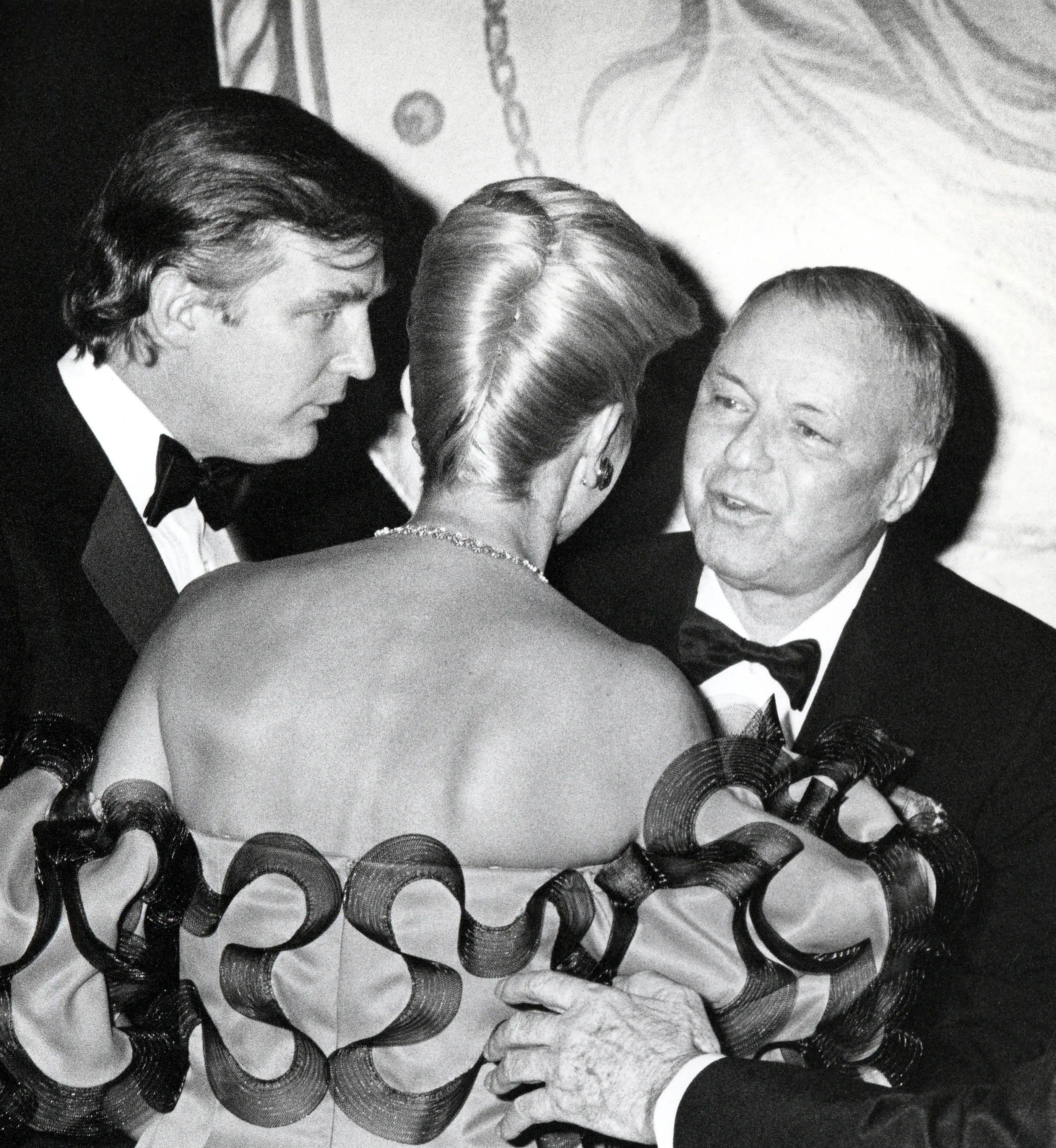 Donald Trump has long been a Sinatra fan, here meeting him in 1988, but the same cannot be said for 'ol' blue eyes' (Ron Galella/Ron Galella Collection via Getty Images)