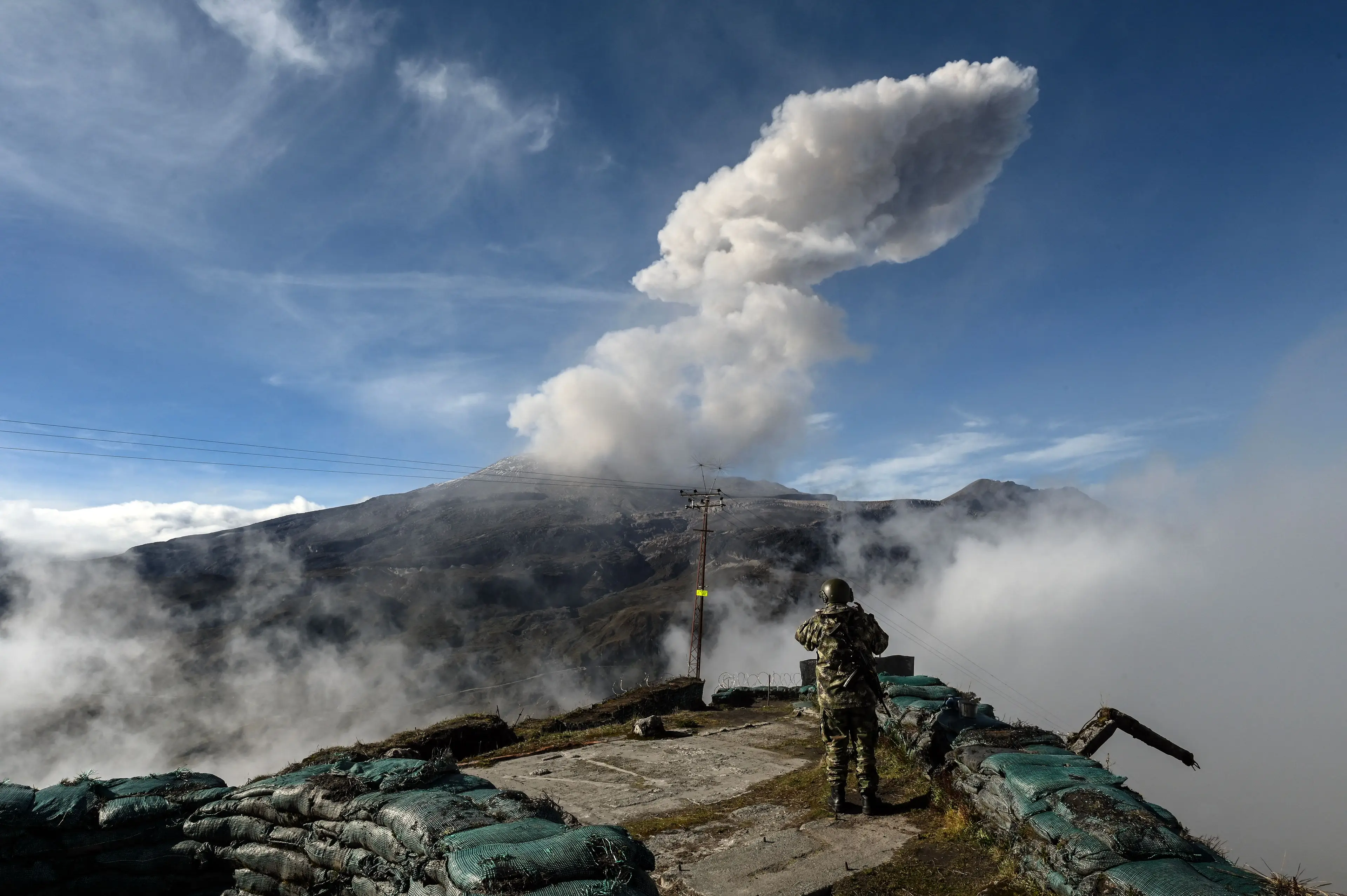 The Nevado del Ruiz volcano in Colombia, pictured in 2023 (JOAQUIN SARMIENTO/AFP via Getty Images)