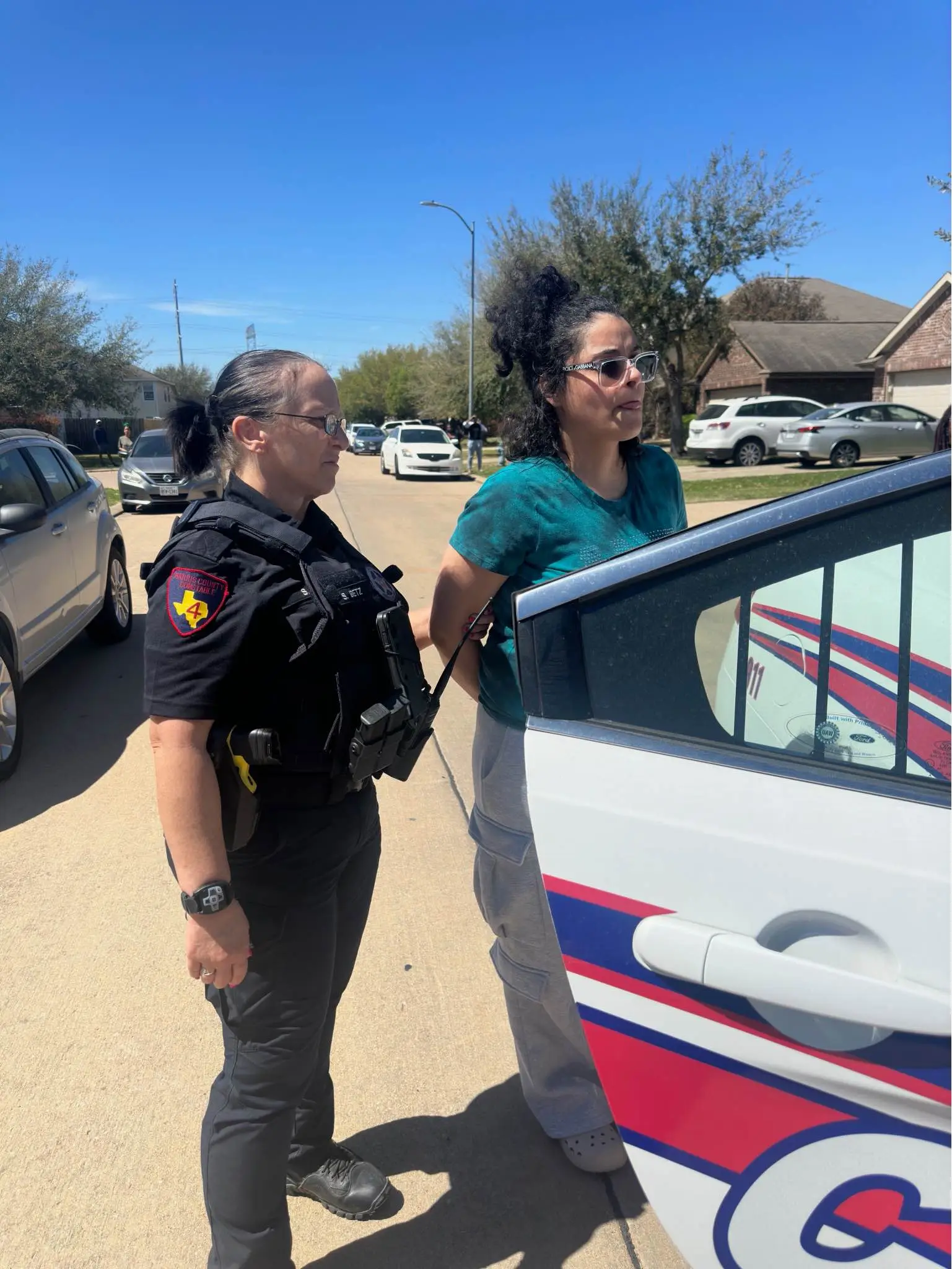 Angelica Madison was also taken into custody ( Mark Herman, Harris County Constable Precinct 4/Facebook)
