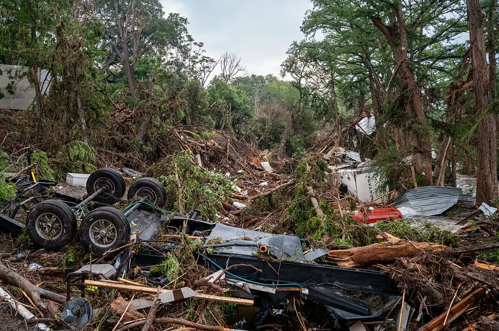 Four months worth of rain fell in a matter of hours (Brandon Bell/Getty Images)