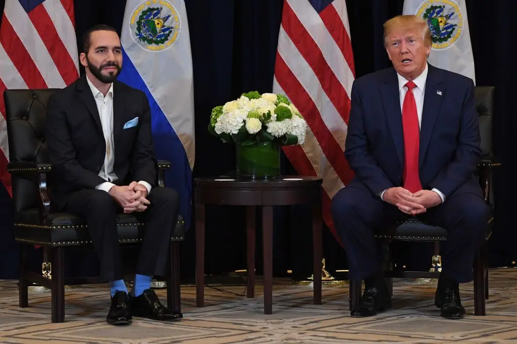 US President Donald Trump and President Nayib Bukele of El Salvador, pictured in 2019 (SAUL LOEB/AFP via Getty Images)