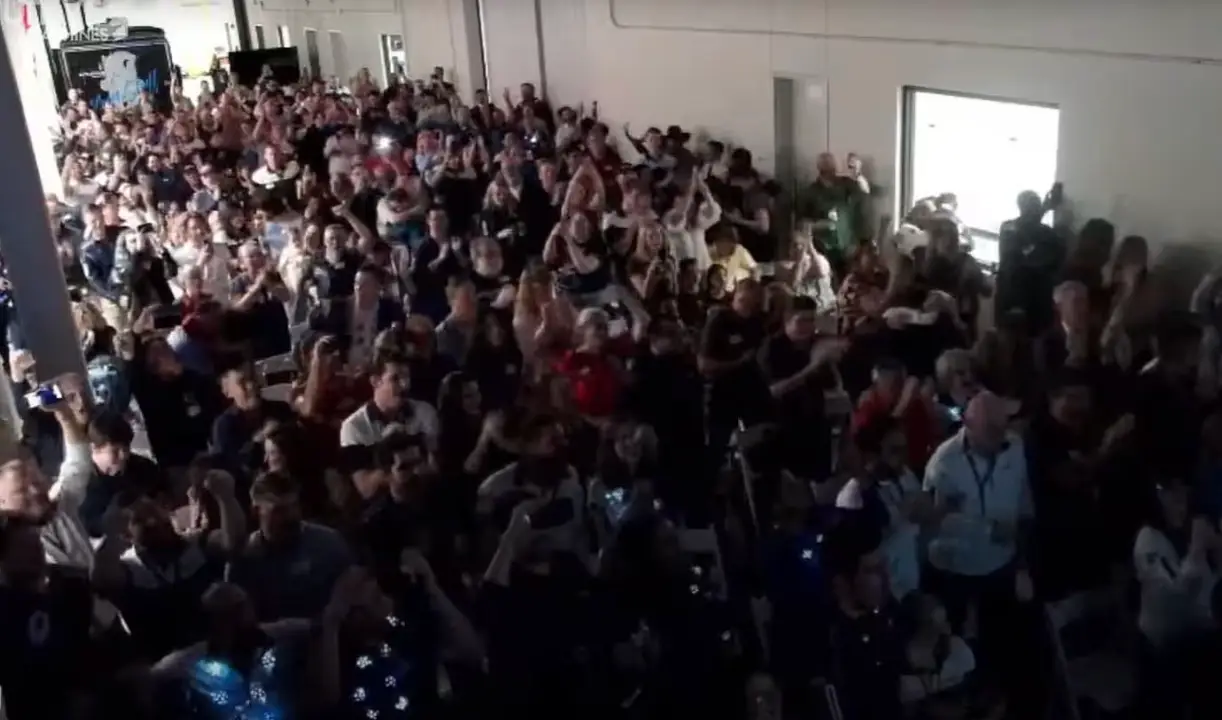 Employees were seen cheering after hearing the news.