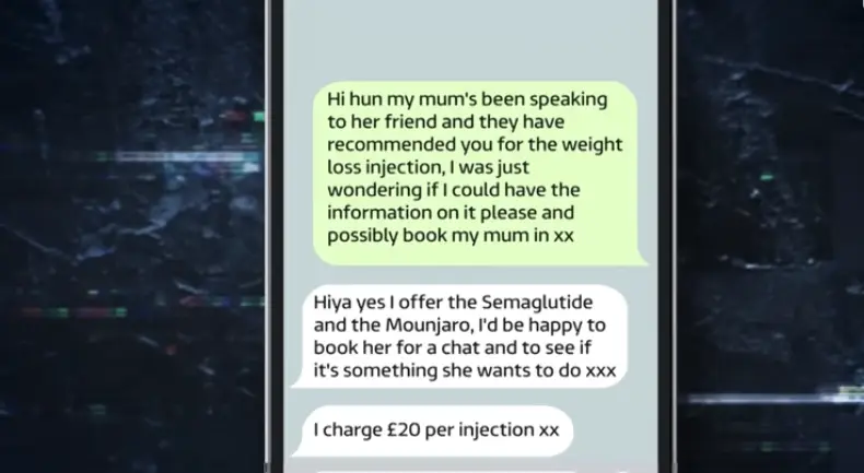 The alleged text messages have been revealed by the outlet (YouTube/ITV News)