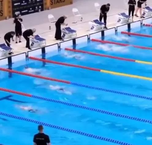 At the end, the Olympian caught up and fast. (Sprint With The Stars)