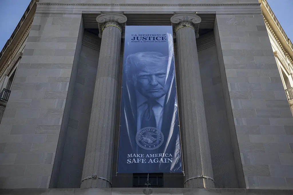 Trump has been rebranding several US Government buildings (Photo by Celal Gunes/Anadolu via Getty Images)