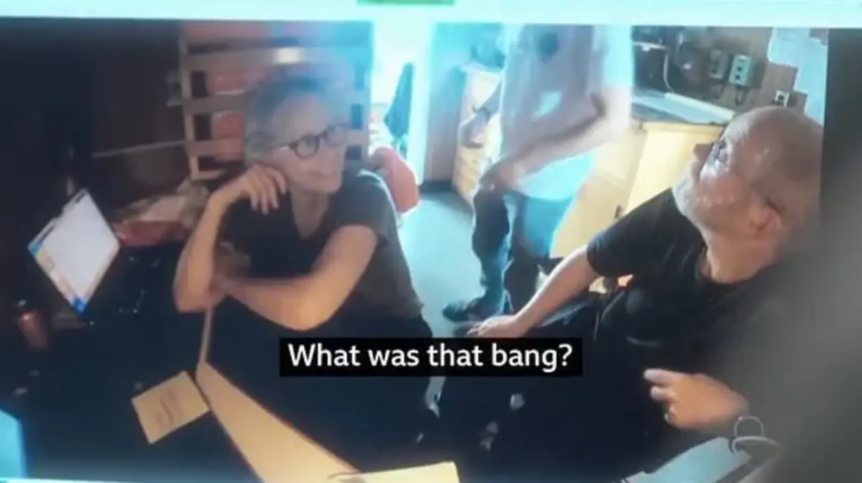 Wendy Rush asks her colleagues 'what was that bang'? (Discovery)