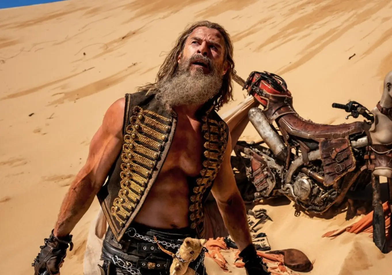 Hemsworth plays Dr. Dementus in Furiosa. (Warner Bros.) 