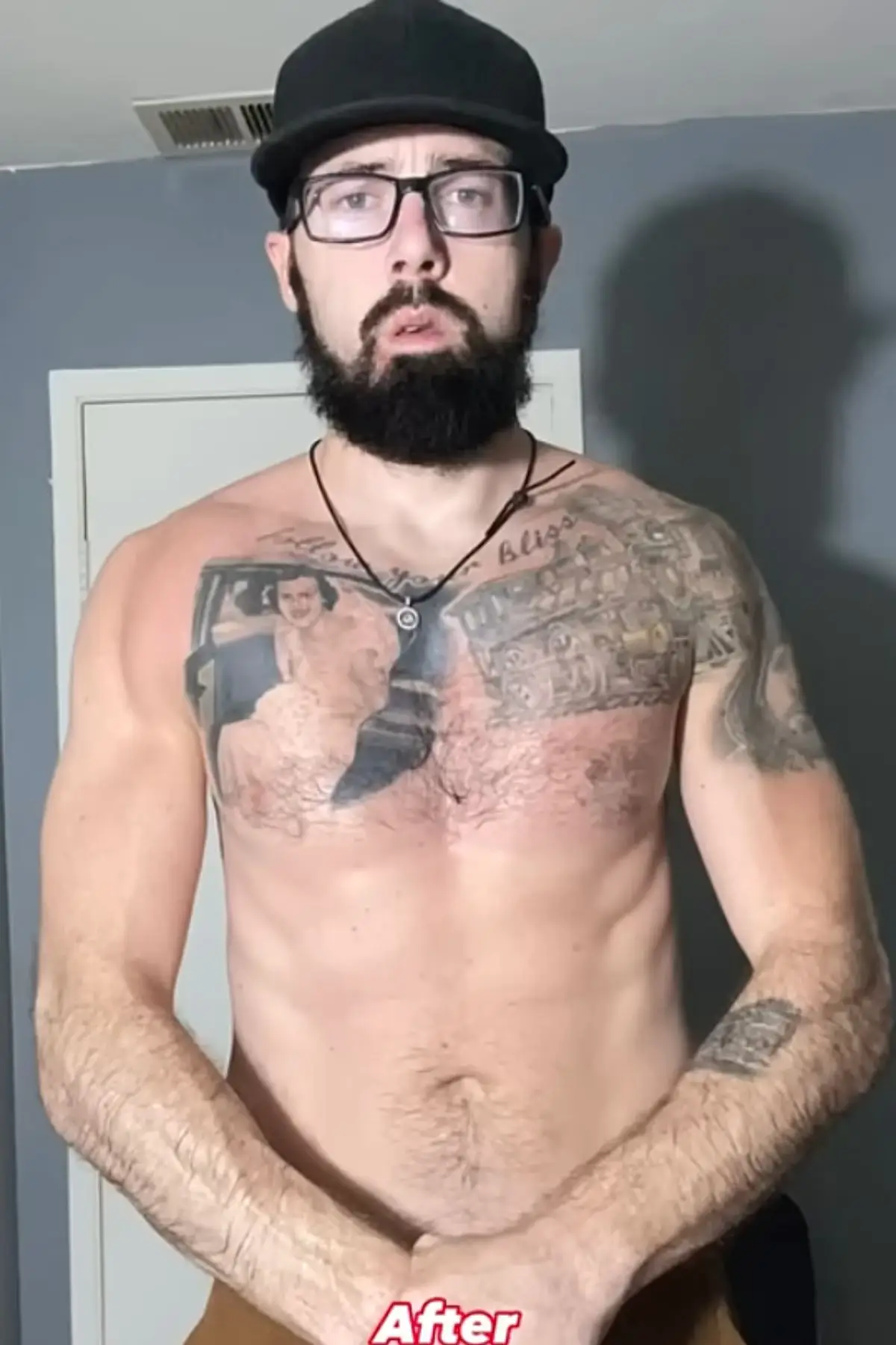 Social media users were quick to comment on the man's appearance (YouTube/JacksonHunter91)