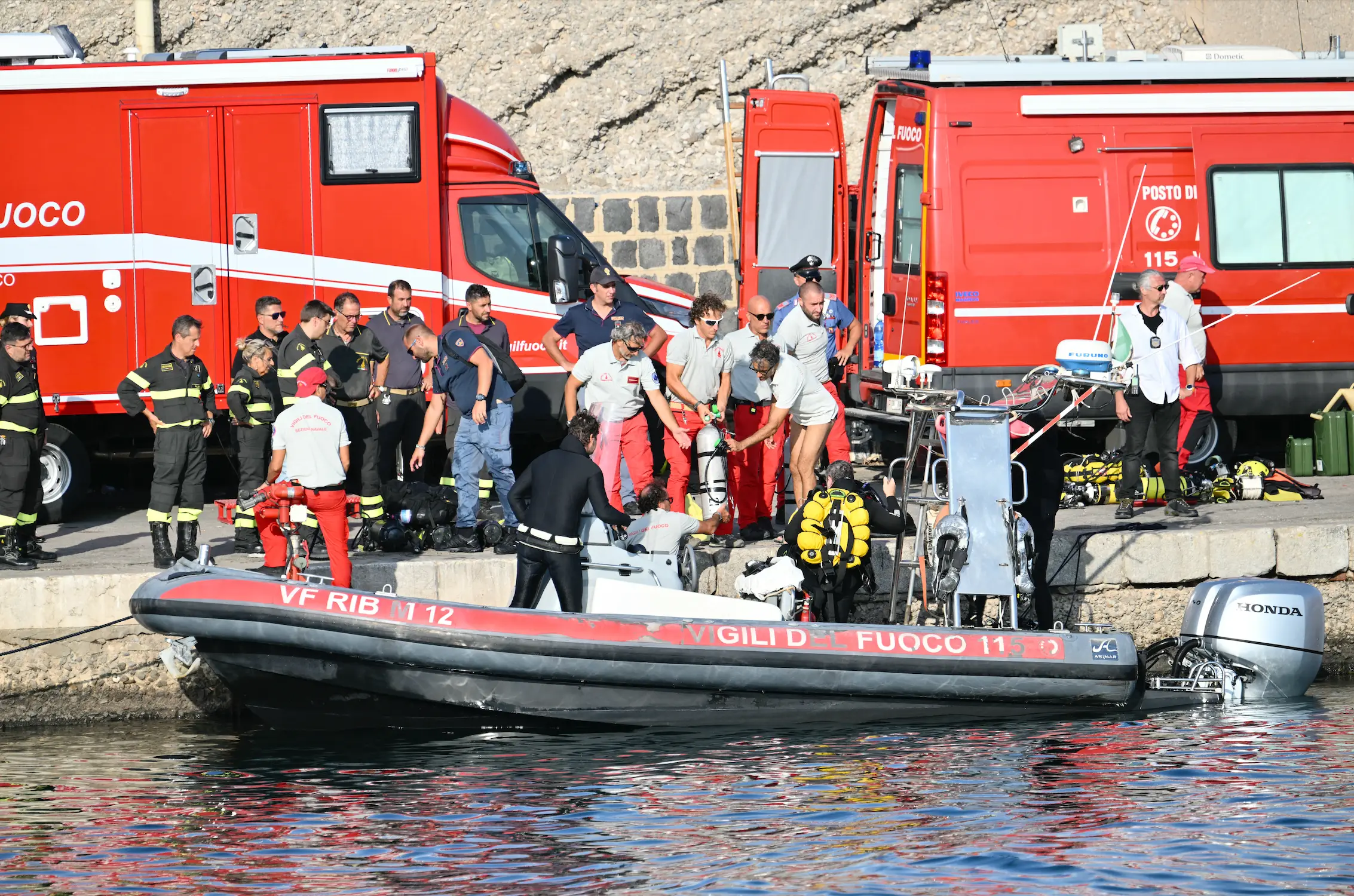 Rescue operations are still underway. (ALBERTO PIZZOLI/AFP via Getty Images)