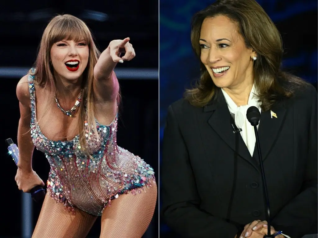 Taylor Swift endorsed Kamala Harris in the 2024 election prompting the ire of Donald Trump on Truth Social (Photo by ANDRE DIAS NOBRESAUL LOEB/AFP via Getty Images)