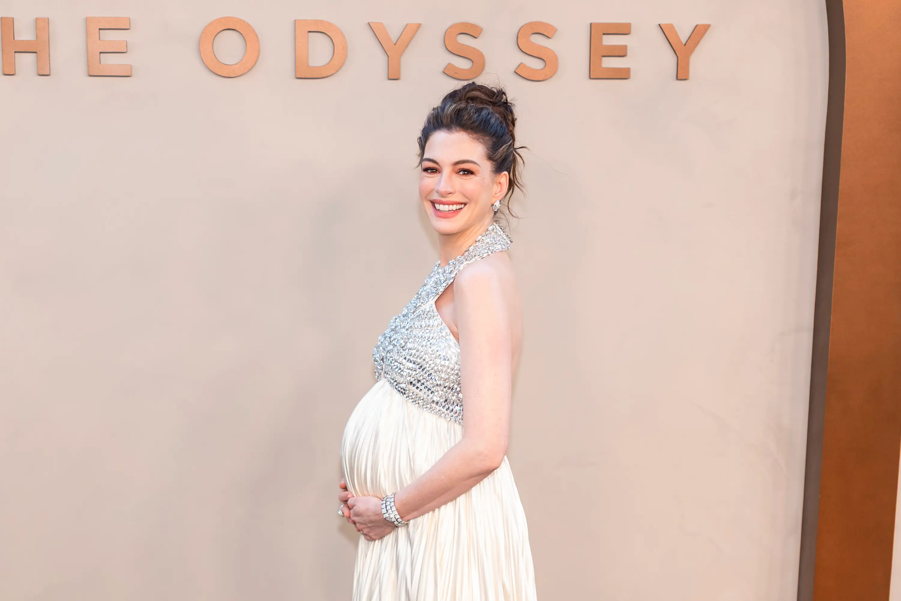 Hathaway is expecting her third child (TheStewartofNY/WireImage)