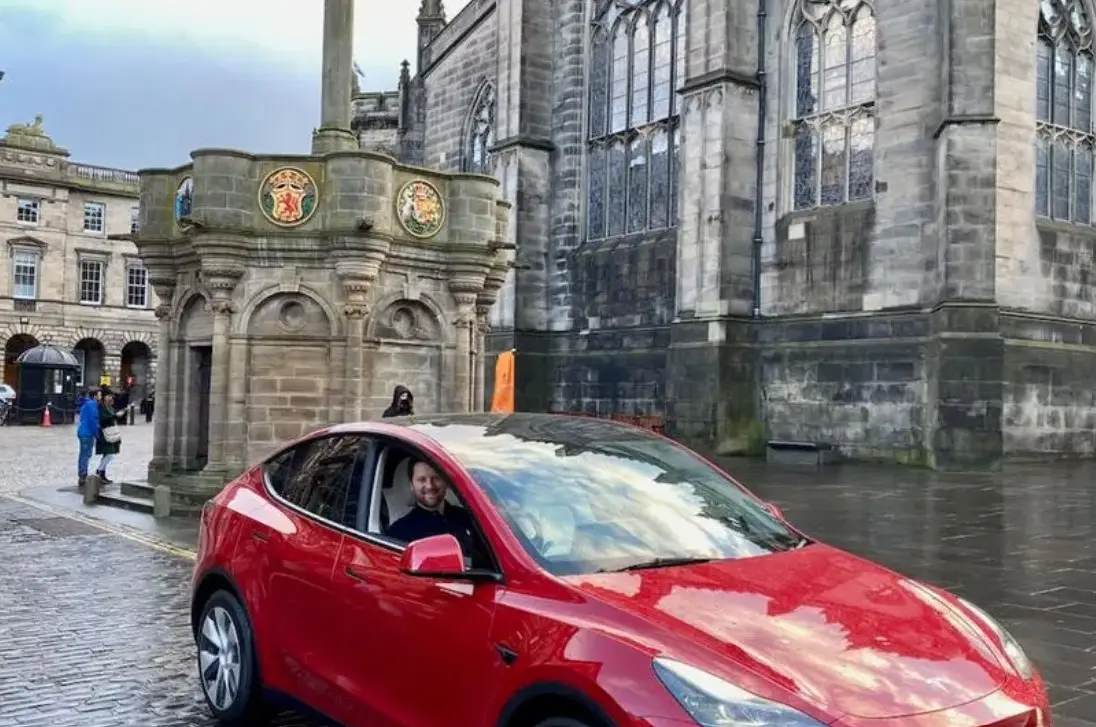 The Scotsman was told he would have to fork out more than $20,000 to fix his Tesla (Edinburgh Live/NCJ Media)