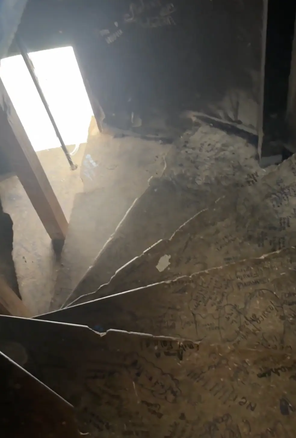 The footage has revealed secret hidden passageways (Twitter/@RepTimMooreNC)