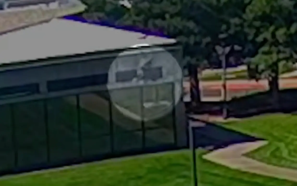 Tyler was seen jumping from the roof in the newly revealed footage (ABC NEWS)