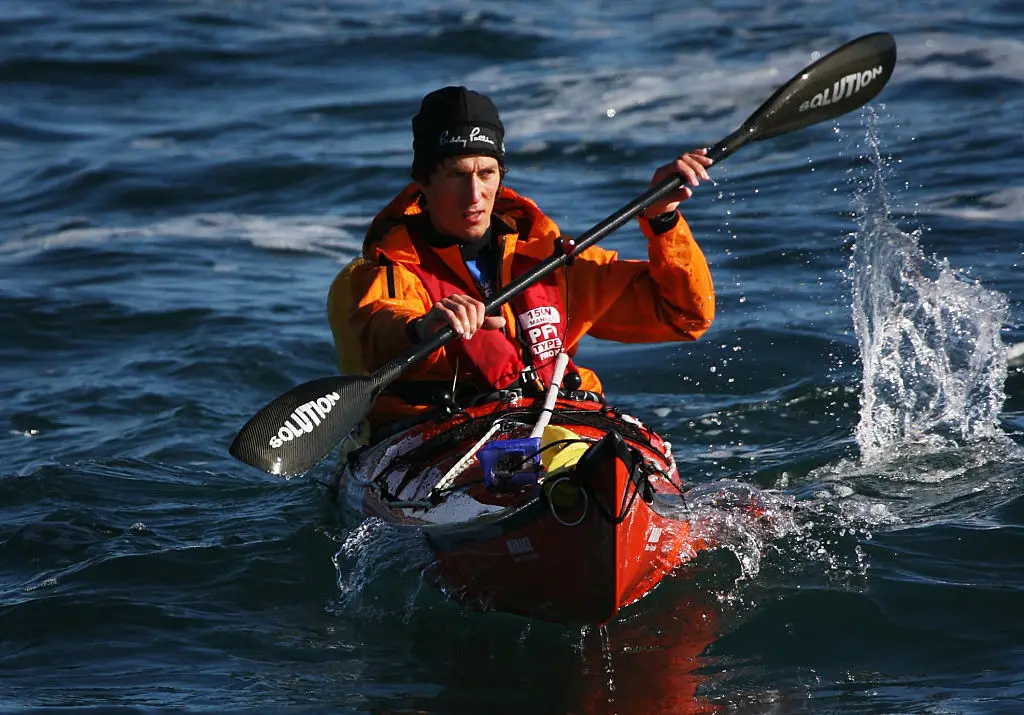 Andrew McAuley training for his adventure crossing the Tasman Sea - from Tasmania to New Zealand in a kayak, November 2006 (Fairfax Media via Getty Images via Getty Images)