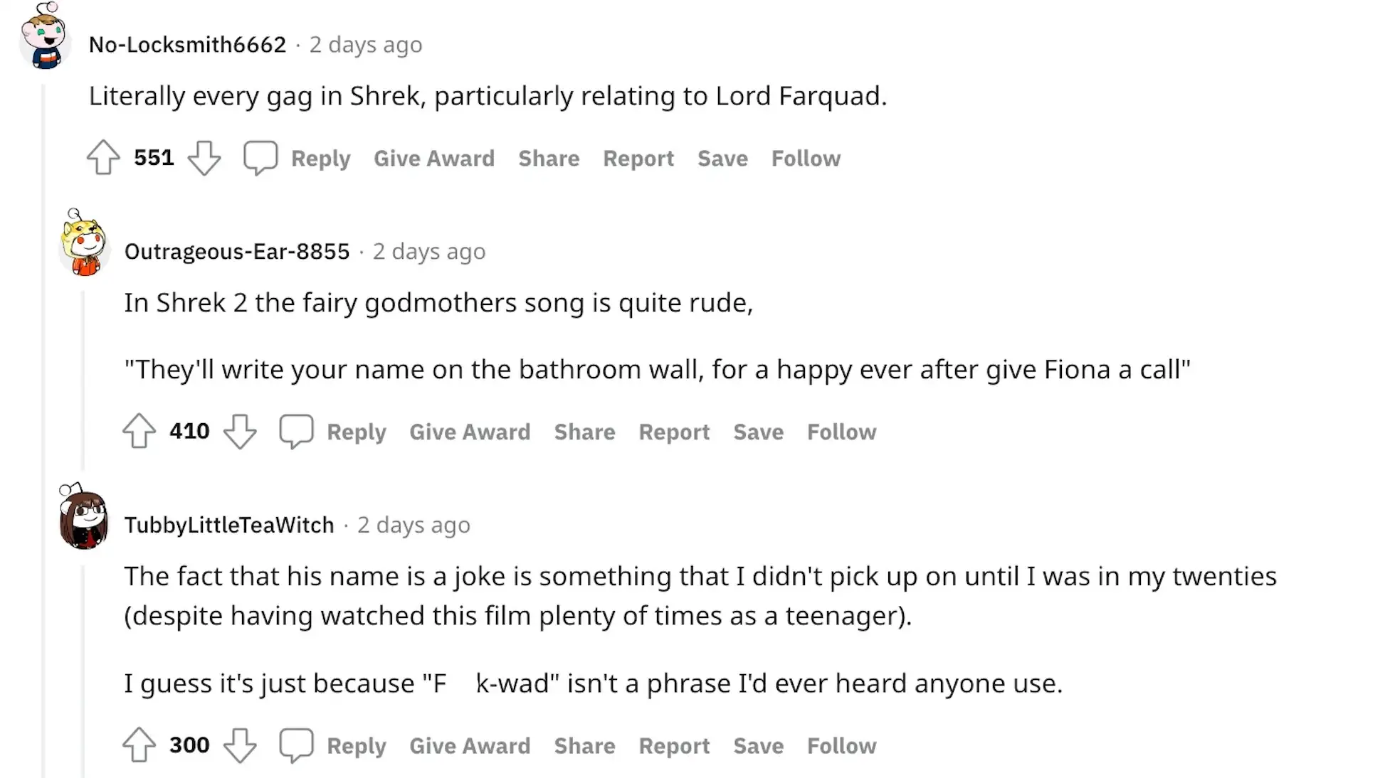 Viewers recalled the NSFW moments on a Reddit thread.