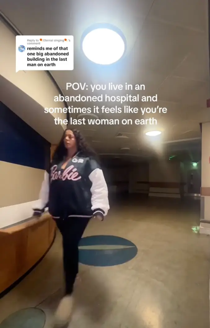 Aisha lives in an abandoned hopsital.