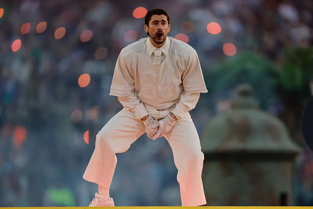 Bad Bunny's '64' jersey was in tribute to his late uncle (Bob Kupbens/Icon Sportswire via Getty Images)