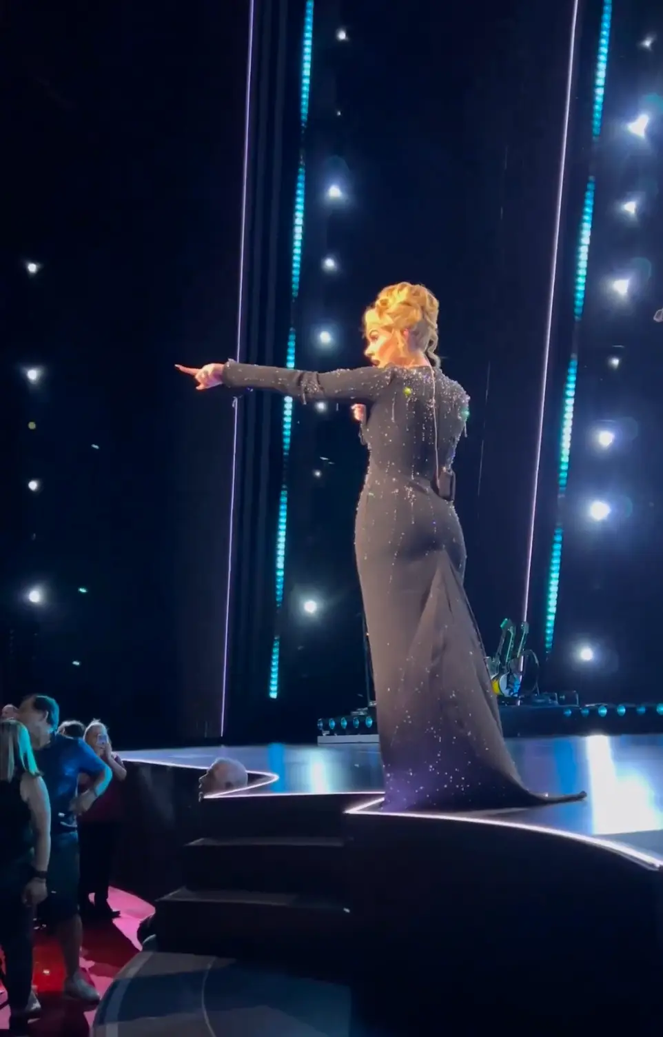 Adele angrily hit out at security.