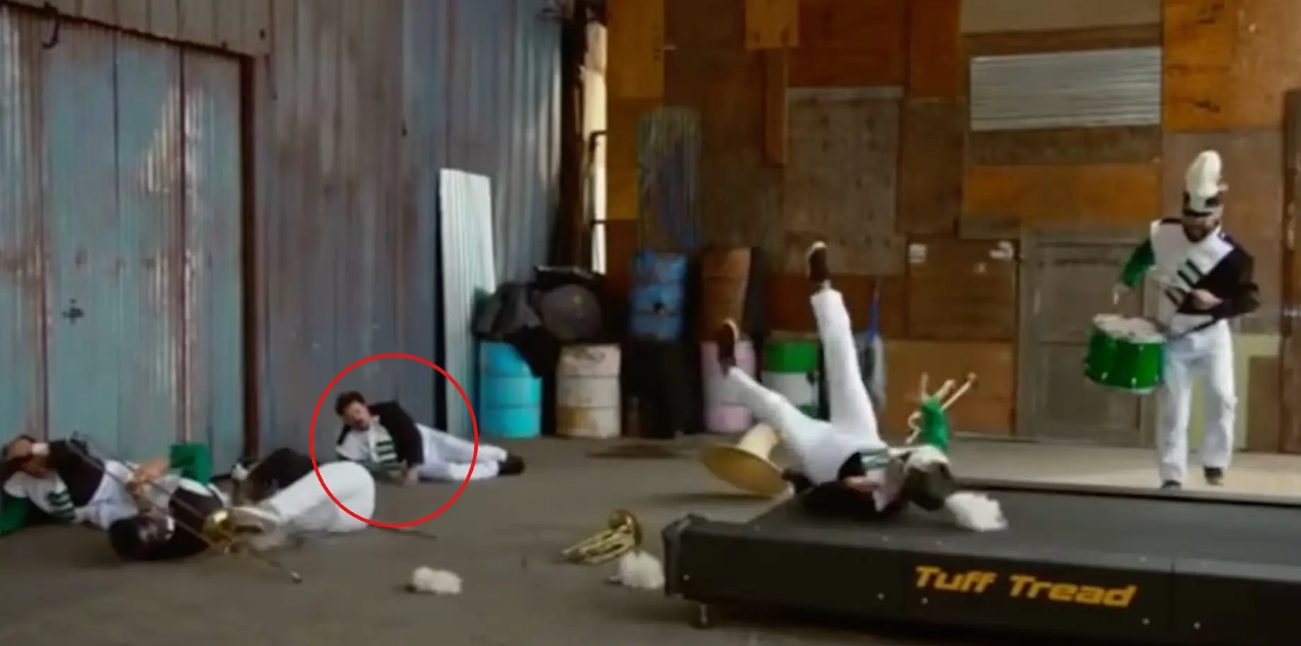 Jackass fans have spotted Bam Margera in a Jackass Forever scene.