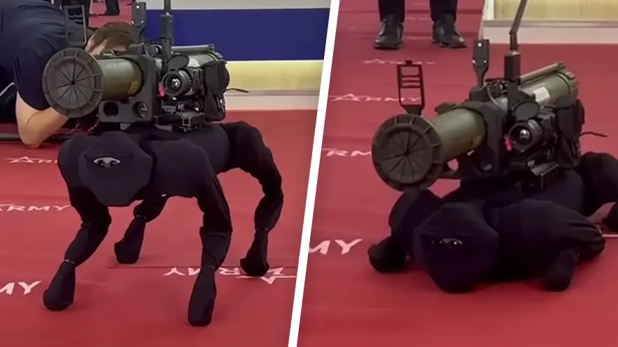 Russia shows off new military 'robot dog' that can hold a rocket launcher