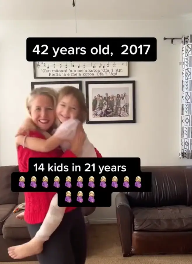 Sarah had 14 children in 21 years.