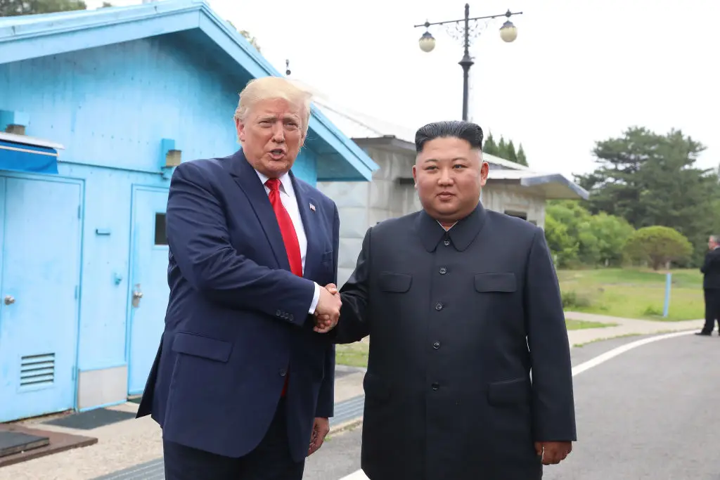 Donald Trump has said that he and Kim Jong Un have a great relationship. (Handout photo by Dong-A Ilbo via Getty Images/Getty Images)