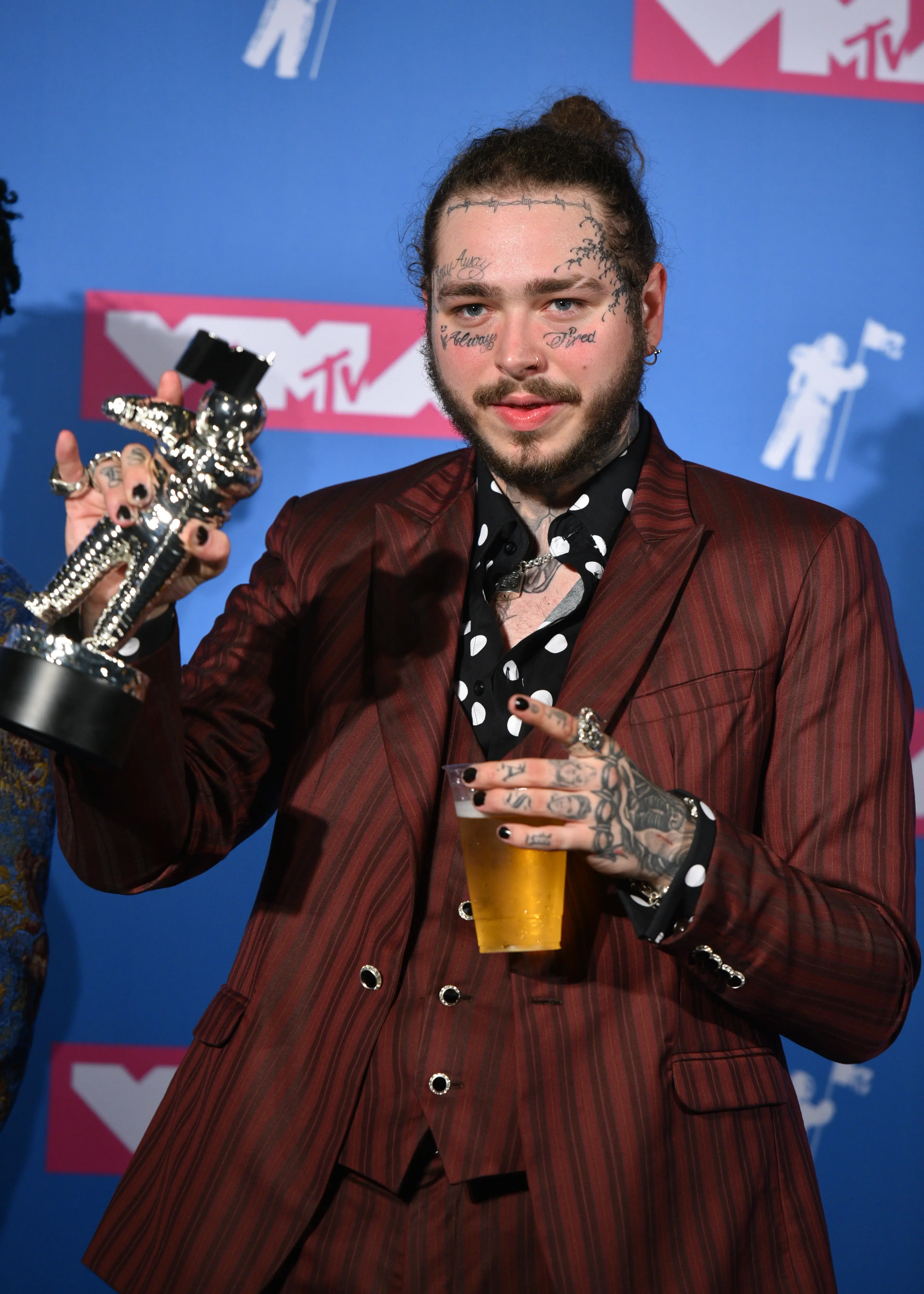 Post Malone at the 2018 MTV Video Music Awards.