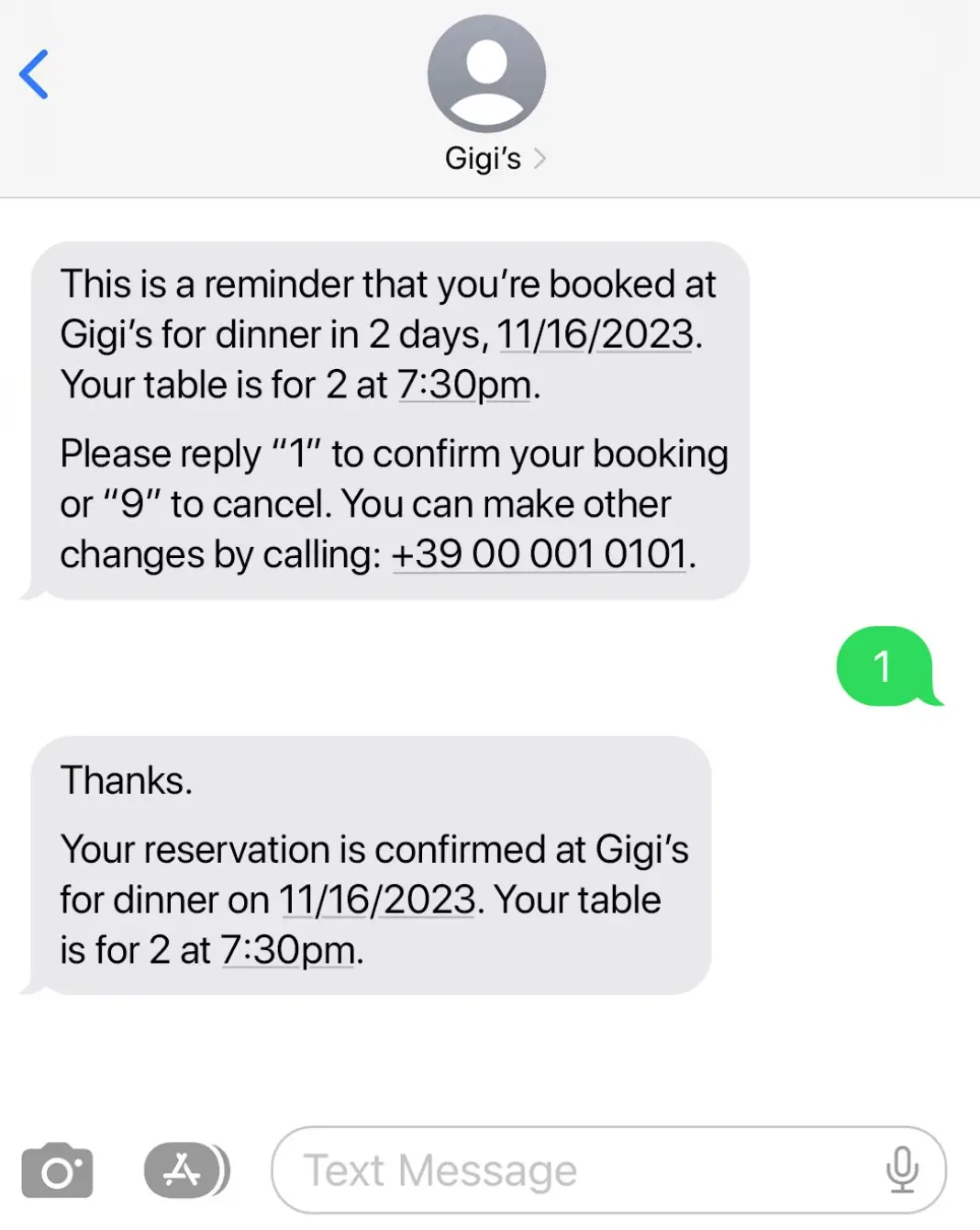 Zack and Cody's dinner reservation.