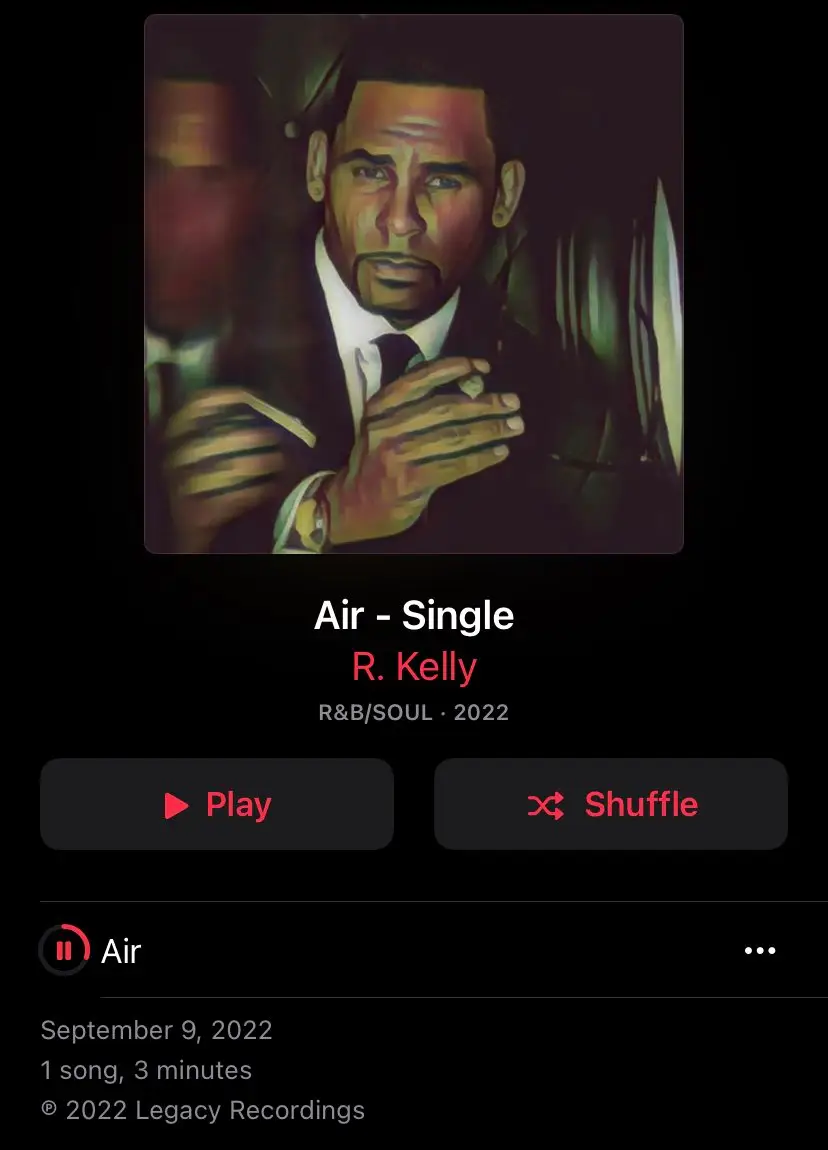 The streaming sites have since removed the music.