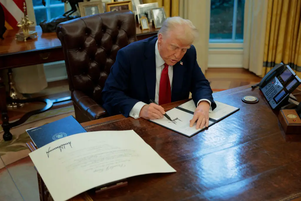 President Donald Trump has started a trade war with China after imposing a 10 percent tariff on goods shipped from the East Asian country (Chip Somodevilla/Getty Images)