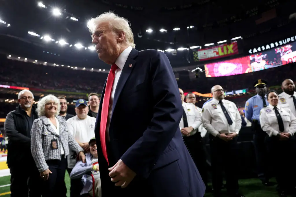 Donald Trump at last year's Super Bowl (Jamie Squire/Getty Images)