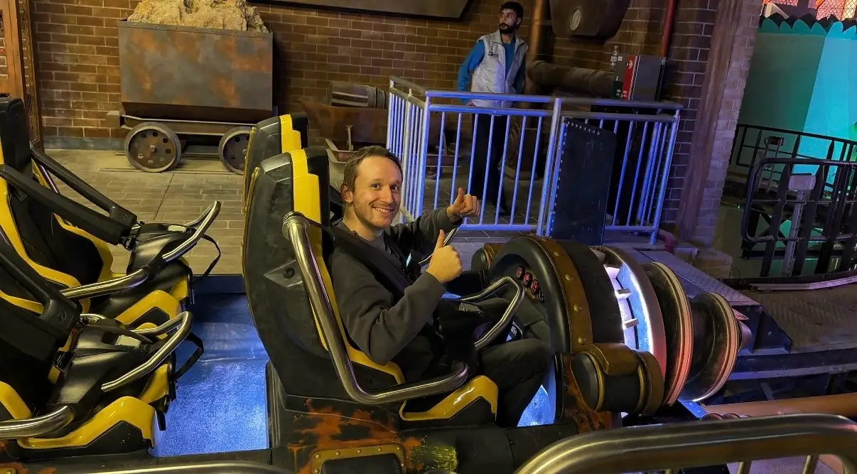 Sean says it's not always worth waiting an hour to get the front seat on a roller coaster (